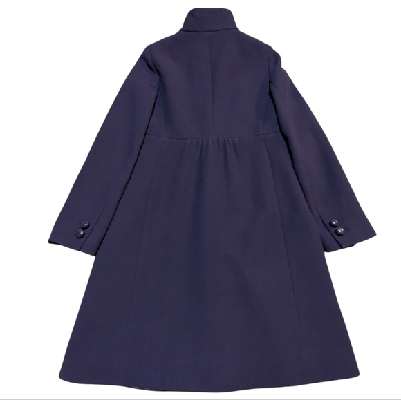 J. CREW Aubergine Peacoat size 2 Classic Timeless Preppy - Picture 2 of 8